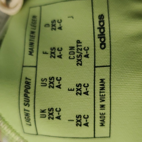 NWT Adidas Light Women's Support Bra Size 2XSC - Picture 7 of 7